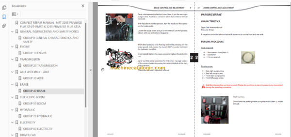 Manitou MRT-X 3255 PRIVILEGE PLUS ST3A REPAIR MANUAL