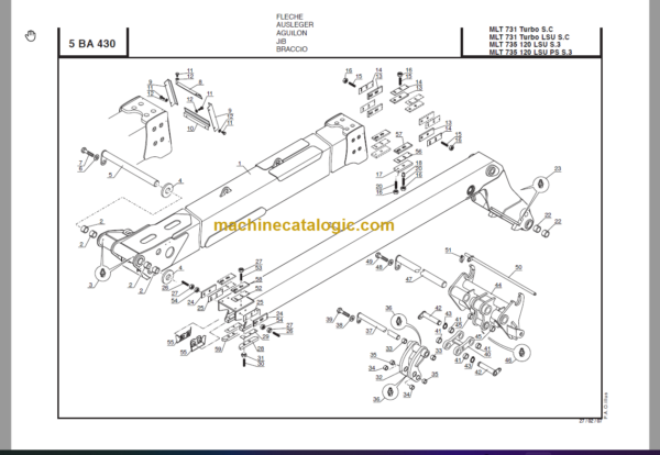 Manitou MLT 1035 L Turbo LSU Série 3 - E2 PARTS CATALOGUE