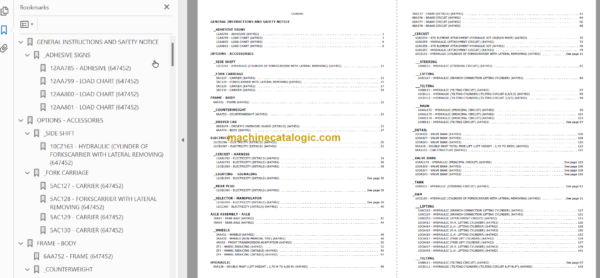 MANITOU ME 316 S2 PARTS CATALOGUE