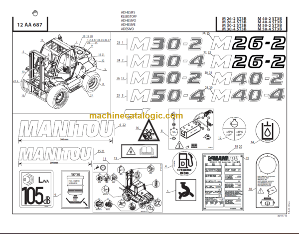 MANITOU M 30-2 ST3B PARTS CATALOGUE