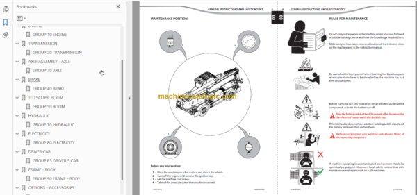 Manitou MRT-X 3255 PRIVILEGE PLUS ST3A REPAIR MANUAL