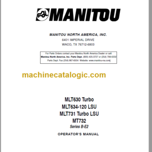 Manitou MLT 630 Operator's Manual