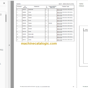 MANITOU ME 316 S2 PARTS CATALOGUE