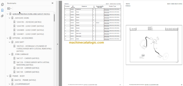 MANITOU ME 316 S2 PARTS CATALOGUE