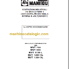 Manitou MVT 930 OPERATOR'S MANUAL FR