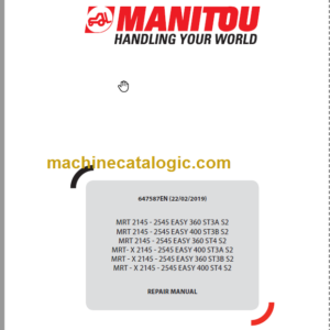 Manitou MRT 2145 - 2545 EASY 360 REPAIR MANUAL