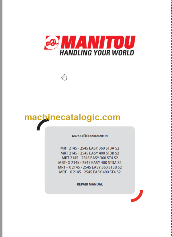 Manitou MRT 2145 - 2545 EASY 360 REPAIR MANUAL