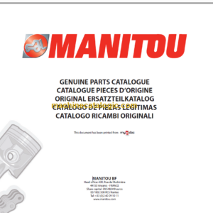 Manitou MLT-X 735 PARTS CATALOGUE