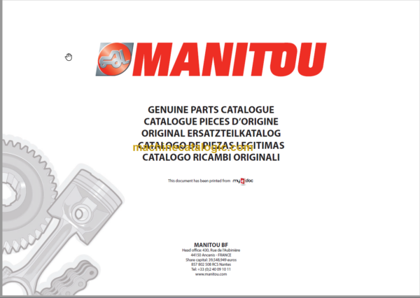 Manitou MLT 940 L 120 LSU S3 E2 Parts Catalogue