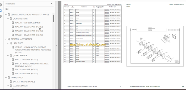 MANITOU ME 316 S2 PARTS CATALOGUE