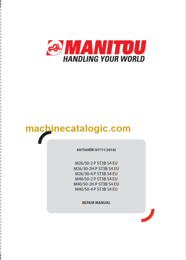 MANITOU M40 50-4 P ST3B S4 EU REPAIR MANUAL