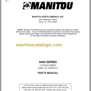 MANITOU 9400 Series Parts Manual