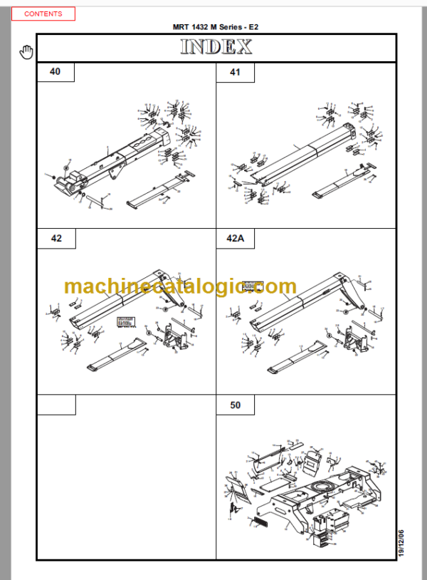 Manitou MRT 1432 400º PARTS MANUALS