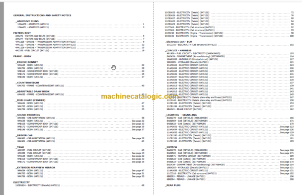 Manitou MLT-X 735 PARTS CATALOGUE