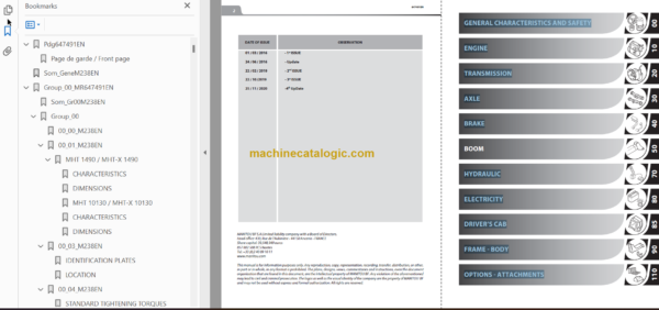 MHT 1490 ST4T4F REPAIR MANUAL