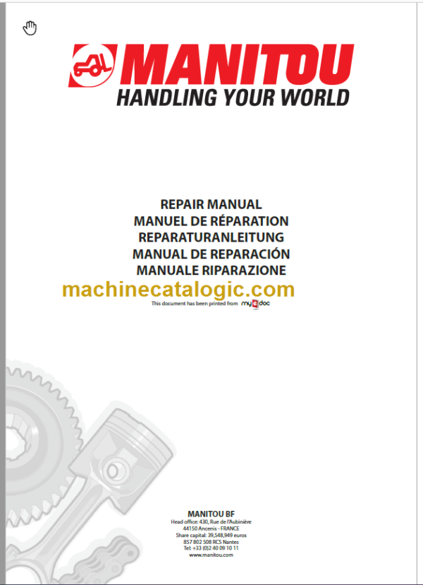 MANITOU M26-M50-4 T S3 Euro 3 Repair Manual