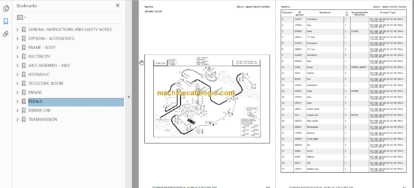 Manitou MLT 940 L 120 LSU S3 E2 Parts Catalogue