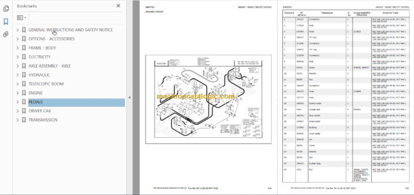 Manitou MLT 940 L 120 LSU S3 E2 Parts Catalogue