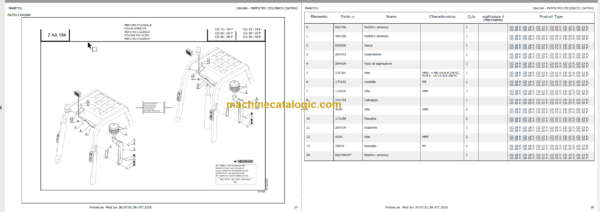 MANITOU CG 15P-CD 15P PARTS CATALOGUE 2019