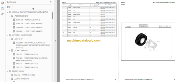 MANITOU ME 318 S2 PARTS CATALOGUE