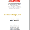 Manitou MHT 10225L E3 PARTS CATALOGUE