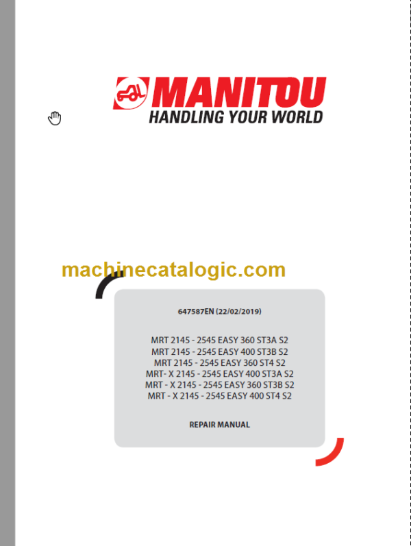 Manitou MRT 2145 - 2545 EASY 360 ST4 S2 REPAIR MANUAL