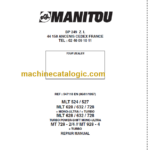 Manitou MLT 524 Repair Manual