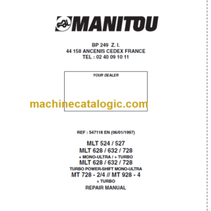 Manitou MLT 524 Repair Manual