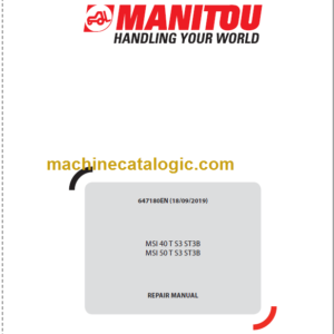 MANITOU MSI 40 T S3 ST3B REPAIR MANUAL