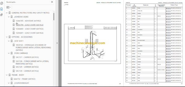 MANITOU ME 318 S2 PARTS CATALOGUE