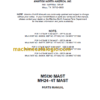 MANITOU MH24-4T MAST PARTS MANUAL