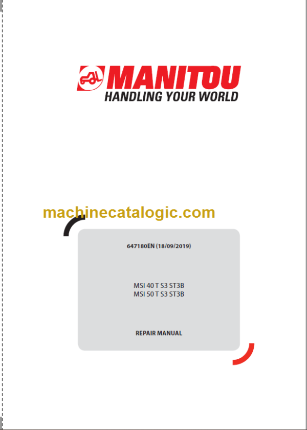 MANITOU MSI 40 T S3 ST3B REPAIR MANUAL