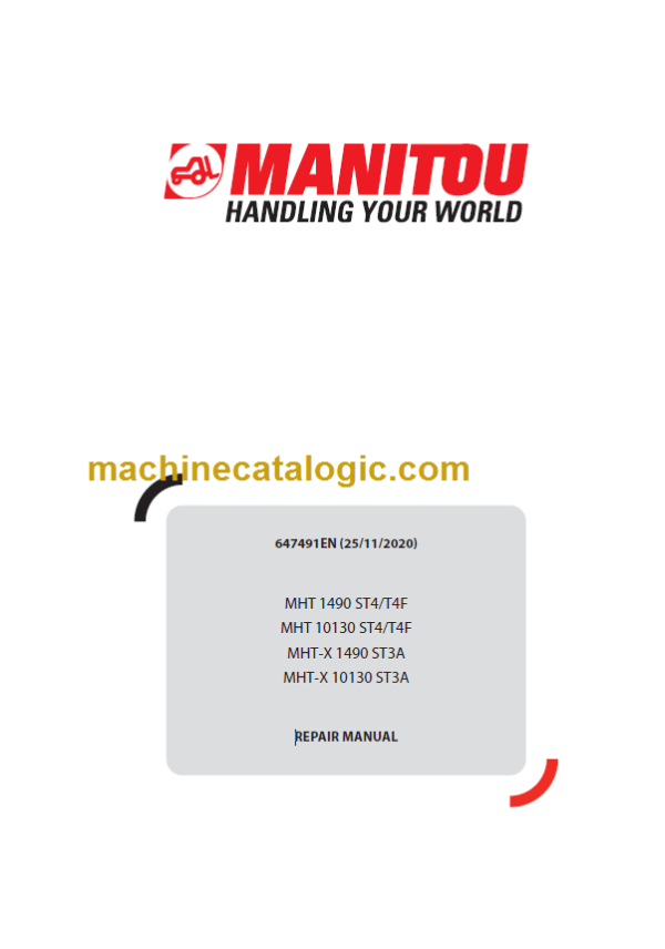 MHT 10130 ST4T4F 647491EN REPAIR MANUAL