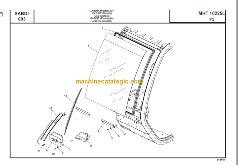 Manitou MHT 10225L E3 PARTS CATALOGUE