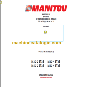 MANITOU M30-2 ST3B OPERATOR’S MANUAL