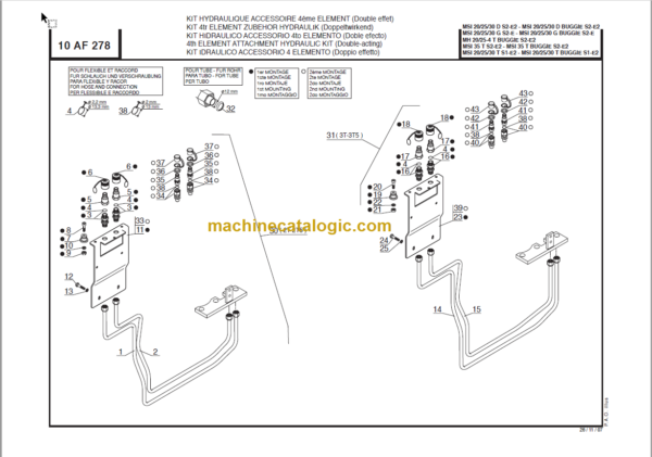 MANITOU MH24-4T MAST PARTS MANUAL