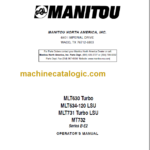 Manitou MLT 634 Operator's Manual