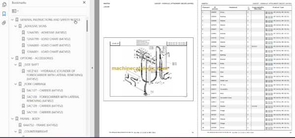 MANITOU ME 320 S2 PARTS CATALOGUE