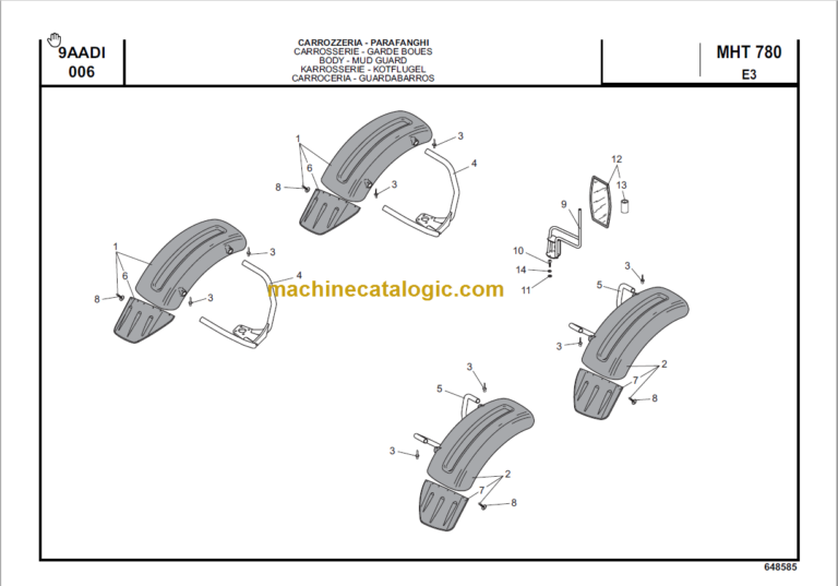 Manitou MHT 780 E3 PARTS CATALOGUE