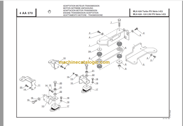 Manitou MLA 628 LSU SERIES 3-E2 PARTS MANUAL