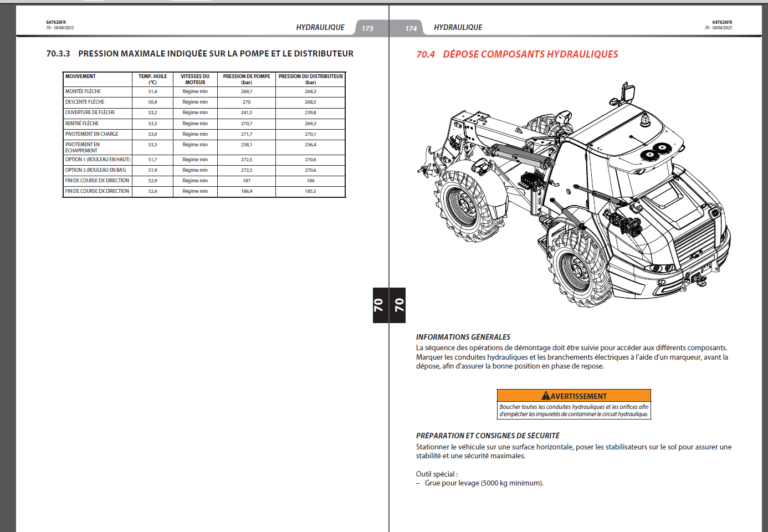 MANUEL DE RÉPARATION Manitou