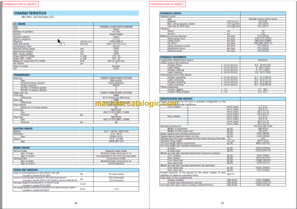 Manitou MLT 940L 120 LSU S3-E3 Operator's Manual