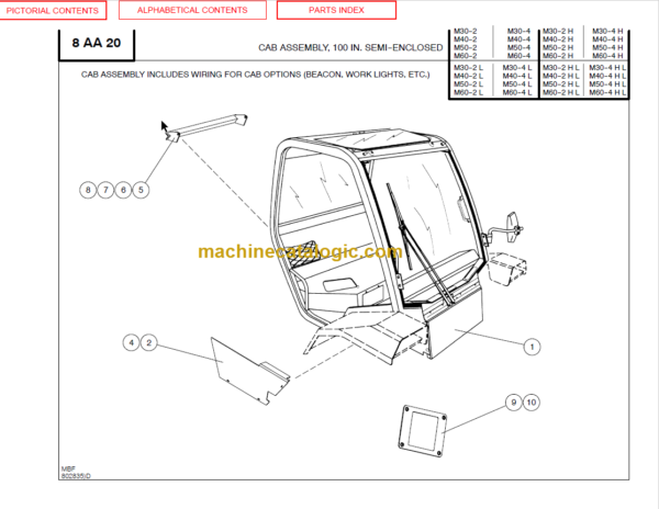 MANITOU M30-40-50 4 H L TIER I PARTS MANUAL