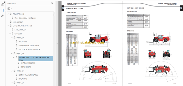 MHT 10180 MINING 129M ST4 S1 REPAIR MANUAL