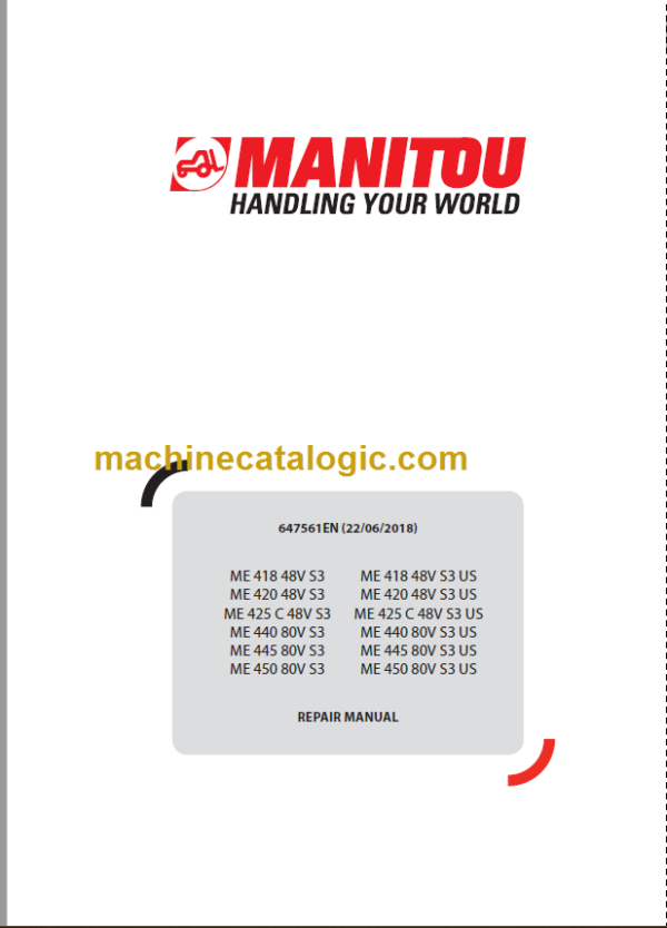 MANITOU ME 420 48V S3 REPAIR MANUAL