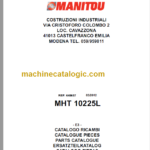 Manitou MHT 10225L PARTS CATALOGUE