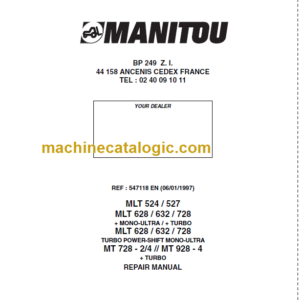 Manitou MLT 527 Repair Manual