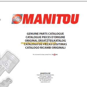 Manitou MLT 1035 L S5 E3 PARTS CATALOGUE