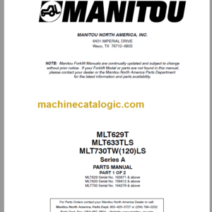 Manitou MLT 633TLS Series A PARTS MANUAL