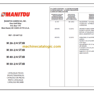 MANITOU M 40-4 ST3B PARTS CATALOGUE